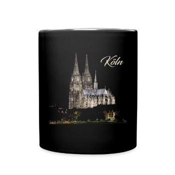 Köln - Tasse einfarbig - Schwarz - Vorne