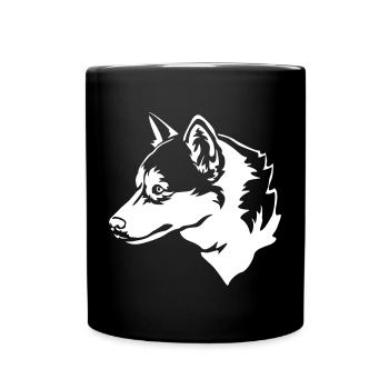 Husky Head "Black Edition" - Full Colour Mug - black - Front