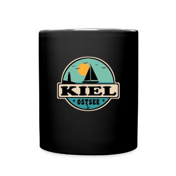 Kiel - Tasse einfarbig - Schwarz - Vorne