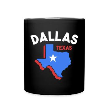 Conception de carte Dallas Texas pour les fiers Dallasites - Mug uni - noir - Devant