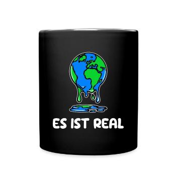 Mutter Erde Umwelt Umweltschäden Statement Natur - Tasse einfarbig - Schwarz - Vorne