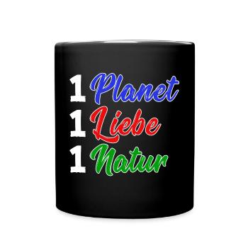 Natur Erde Umwelt Umweltfreundlich Statement - Tasse einfarbig - Schwarz - Vorne