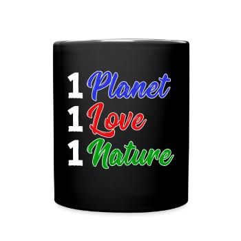 Mother Earth Planet Nature Statement Conservation - Full Colour Mug - black - Front