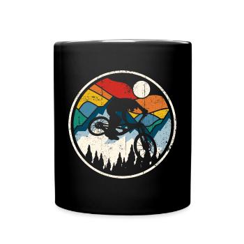 Sunrise MTB Silhouette Ride - Tasse einfarbig - Schwarz - Vorne