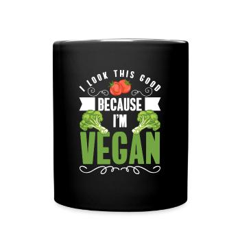 Veganism Veggie Nutrition Organic - Full Colour Mug - black - Front