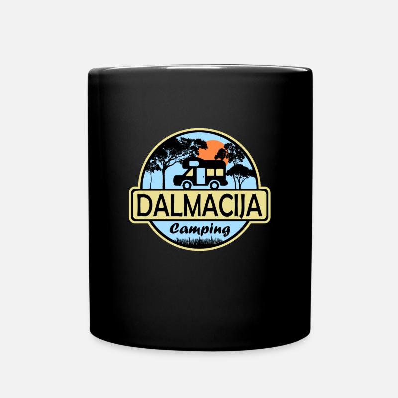 Dalmacija Camping - Tasse einfarbig - Schwarz