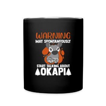 Okapi zwischen Wald und Wildnis - Tasse einfarbig - Schwarz - Vorne