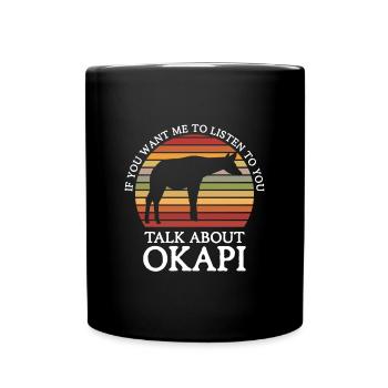 Okapi zwischen Wald und Wildnis - Tasse einfarbig - Schwarz - Vorne