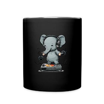 Elephant Beats - Full Colour Mug - black - Front