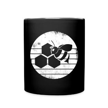 Honigbiene Skizze - Tasse einfarbig - Schwarz - Vorne