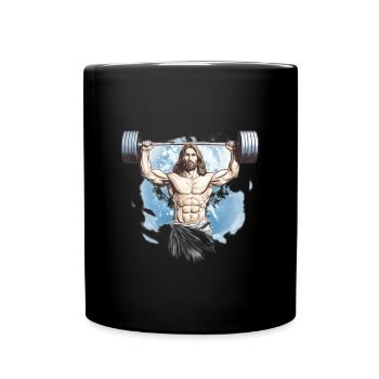 Jésus L’ultime Jésus rétro soulevé de terre - Mug uni - noir - Devant
