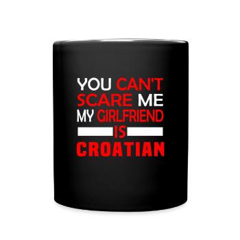 Kroatin Girlfriend - Tasse einfarbig - Schwarz - Vorne