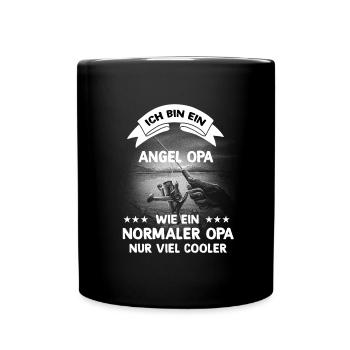 Angel Opa - Tasse einfarbig - Schwarz - Vorne