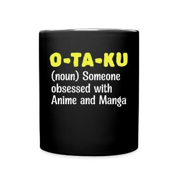 Manga Comic Anime Japanese Statement Otaku - Full Colour Mug - black - Front