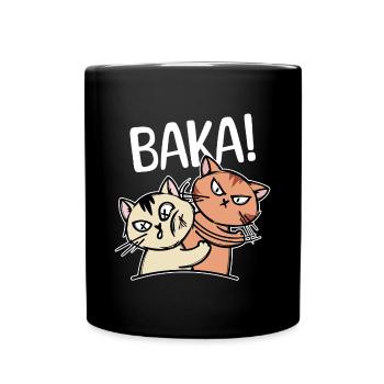 Baka Disant Cartoon Cat Anime Manga Comic - Mug uni - noir - Devant