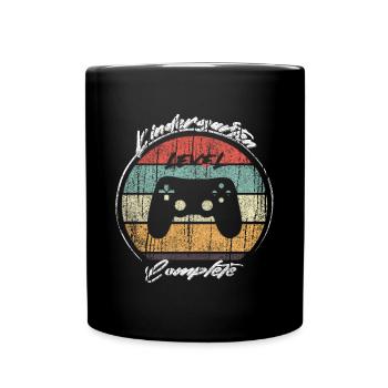 Kindergarten Level Complete Gamer - Tasse einfarbig - Schwarz - Vorne