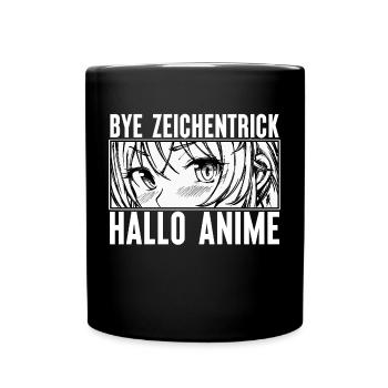 Anime Cartoon Comic Statement Japanese Manga - Full Colour Mug - black - Front