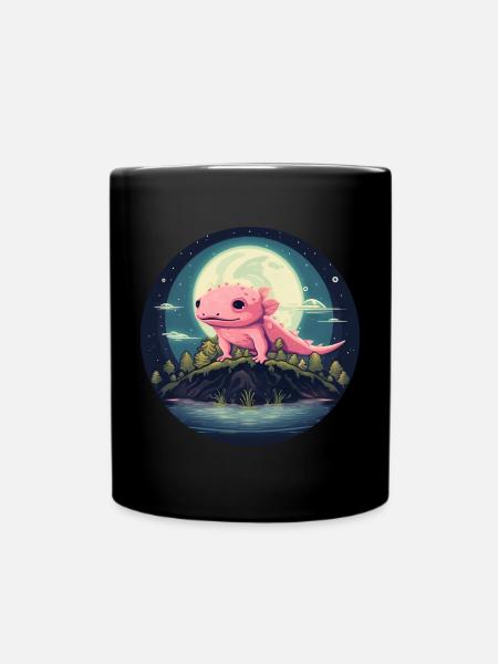 Axolotl am Mondsee in Mexiko - Tasse einfarbig - Schwarz