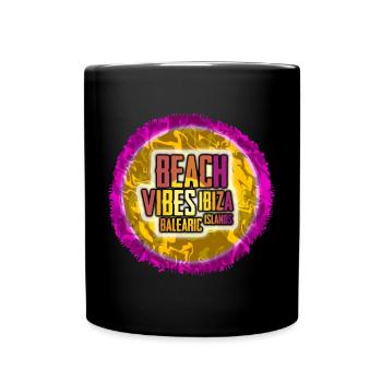 Ibiza Beach Vibes - Full Colour Mug - black - Front