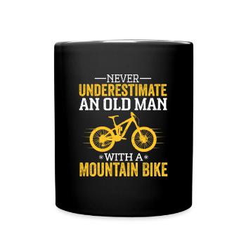 Bicycle Cycling Road Bike MTB Mountain Bike - Full Colour Mug - black - Front