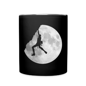 Escalade Au Clair De Lune Cadeau Grimpeur - Mug uni - noir - Devant