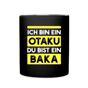 Otaku Statement Manga Animation Japan Anime Baka - Tasse einfarbig - Schwarz - Vorne