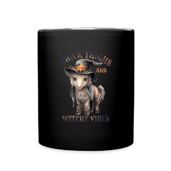 Halloween Horse Pumpkin Horror - Full Colour Mug - black - Front