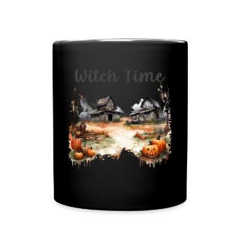 Halloween Pumpkin Horror - Full Colour Mug - black - Front