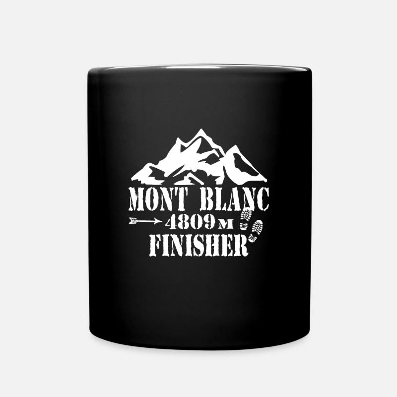 Mont blanc finisher - Tasse einfarbig - Schwarz