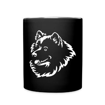 Samoyède Head « Black Edition » - Mug uni - noir - Devant
