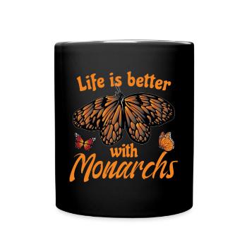 Citation mignon monarque papillon - Mug uni - noir - Devant
