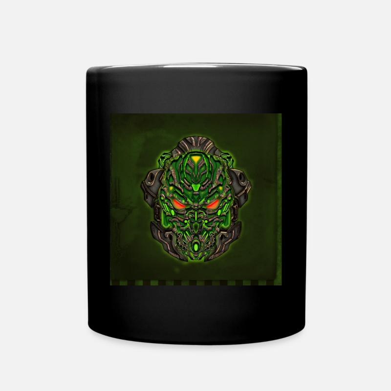 Bright cyberpunk mask - Full Colour Mug - black
