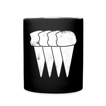 Eiswaffeln - Tasse einfarbig - Schwarz - Vorne