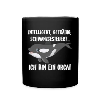 Ich bin ein Orca - Tasse einfarbig - Schwarz - Vorne