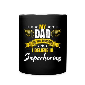 Geschenk des Vaters von der Tochter - Tasse einfarbig - Schwarz - Vorne
