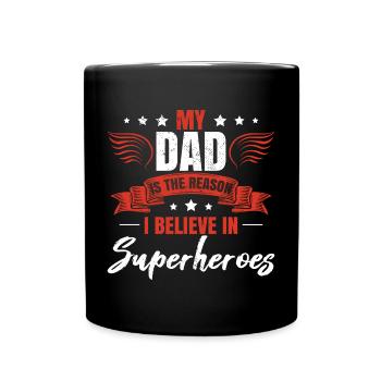 Fils Père Papa Chemise - Mug uni - noir - Devant