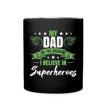 Son Dad Gift - Full Colour Mug - black - Front