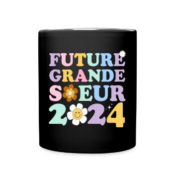 Future grande soeur 2024 bientôt grande soeur - Mug uni - noir - Devant