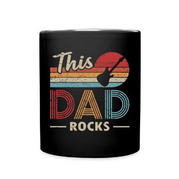 Ce papa rocks bassiste - Mug uni - noir - Devant