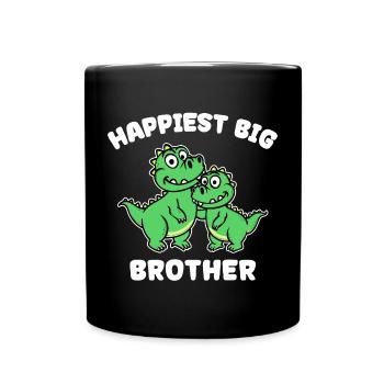 Frère et sœur Amour Dino Déclaration Big Brother - Mug uni - noir - Devant