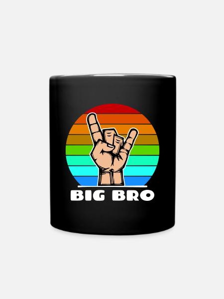 Großer Bruder Bruderherz Cooler Spruch Bro - Tasse einfarbig - Schwarz