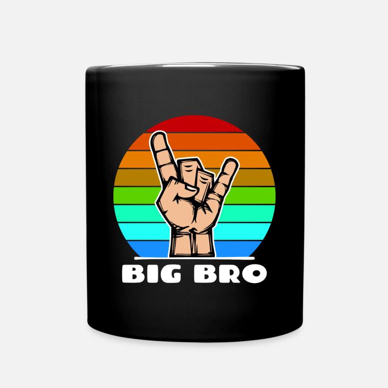 Großer Bruder Bruderherz Cooler Spruch Bro - Tasse einfarbig - Schwarz
