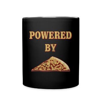 Propulsé par Pizza - Mug uni - noir - Devant