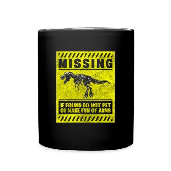 Dinosaur Fossil Triceratops Childhood - Full Colour Mug - black - Front
