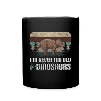 Dinosaurier Fossile Velociraptor Kreidezeit - Tasse einfarbig - Schwarz - Vorne