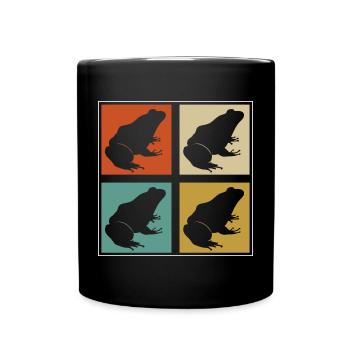 Retro Herpetologist Frog Owner Vintage Amphibian - Full Colour Mug - black - Front