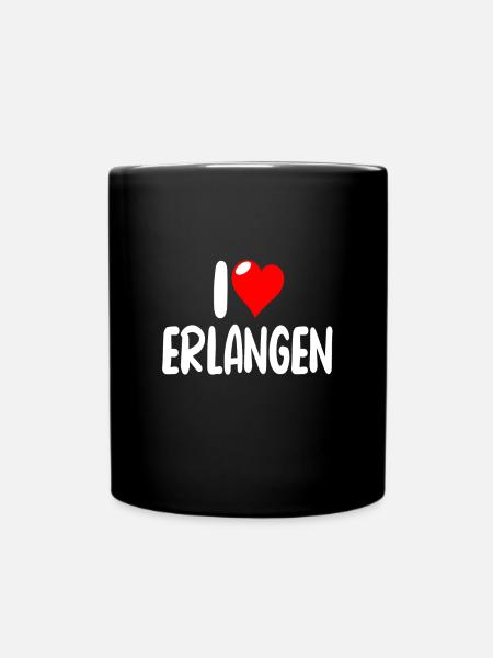 Erlangen - Tasse einfarbig - Schwarz