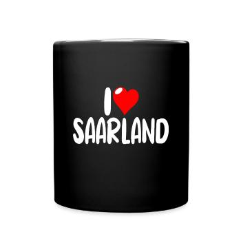 Saarland - Tasse einfarbig - Schwarz - Vorne