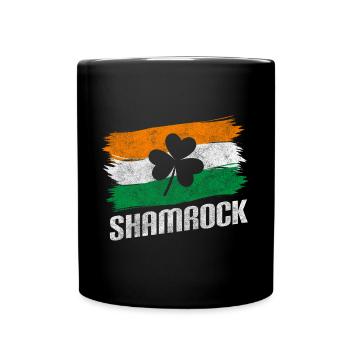 Motivation Happy Optimist Lucky Symbol - Full Colour Mug - black - Front