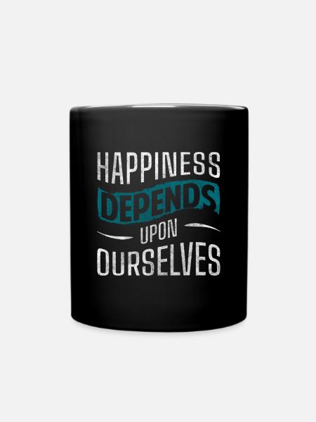 Motivation Optimist Freude - Tasse einfarbig - Schwarz